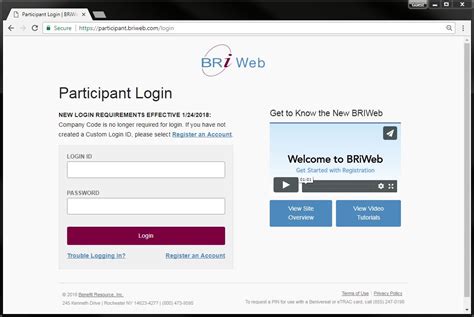 briweb|Forgot Login ID .